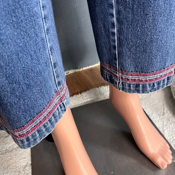 Lauren Jeans Petite Cropped Decorative Hem Jeans 12P Coastal Cowgirl Western - Picture 5 of 6